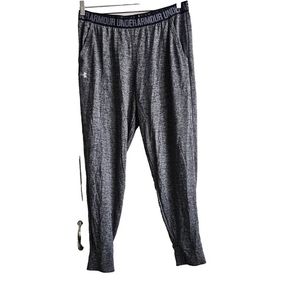 Under Armour Loose HeatGear Pants Mens Size Large, Black Gray Athletic - Picture 1 of 5